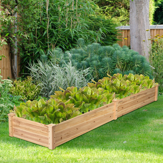 Wooden Vegetable Raised Garden Bed for Backyard Patio Balcony