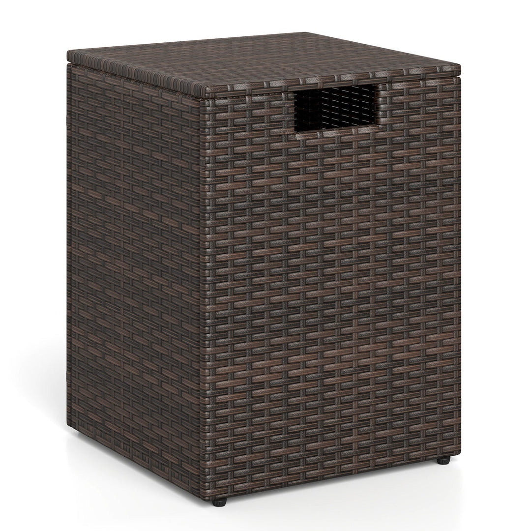 Rattan Propane Tank Cover Patio Hideaway Tank Side Table