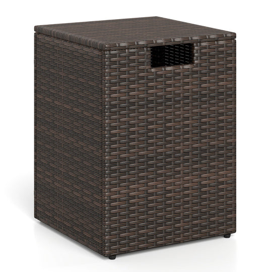Rattan Propane Tank Cover Patio Hideaway Tank Side Table