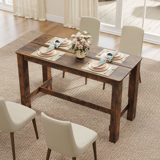 Rectangular Farmhouse Kitchen Table for Dining Room and Kitchen