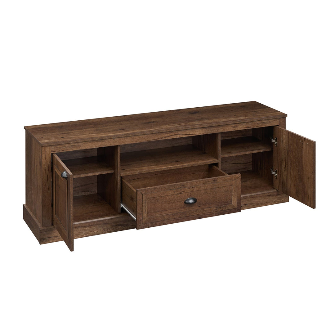 Farmhouse TV Stand for 70" TVs with Storage Cabinets
