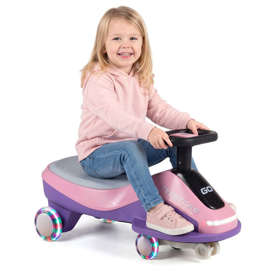 Ride On Car with Flashing Wheels Front Light and Music Speaker for Age 3+ Years Old