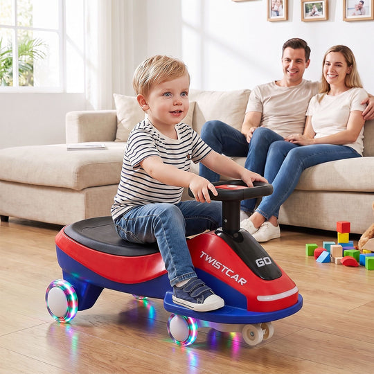 Ride On Car with Flashing Wheels Front Light and Music Speaker for Age 3+ Years Old