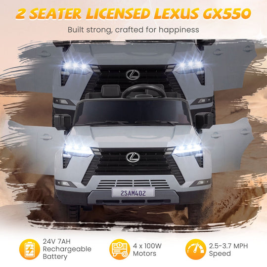Ride on Car 24V 4WD Licensed LEXUS GX550 Electric Vehicle with Remote for Boys Girls Aged 3+
