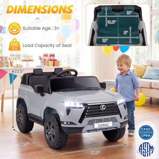 Ride on Car 24V 4WD Licensed LEXUS GX550 Electric Vehicle with Remote for Boys Girls Aged 3+