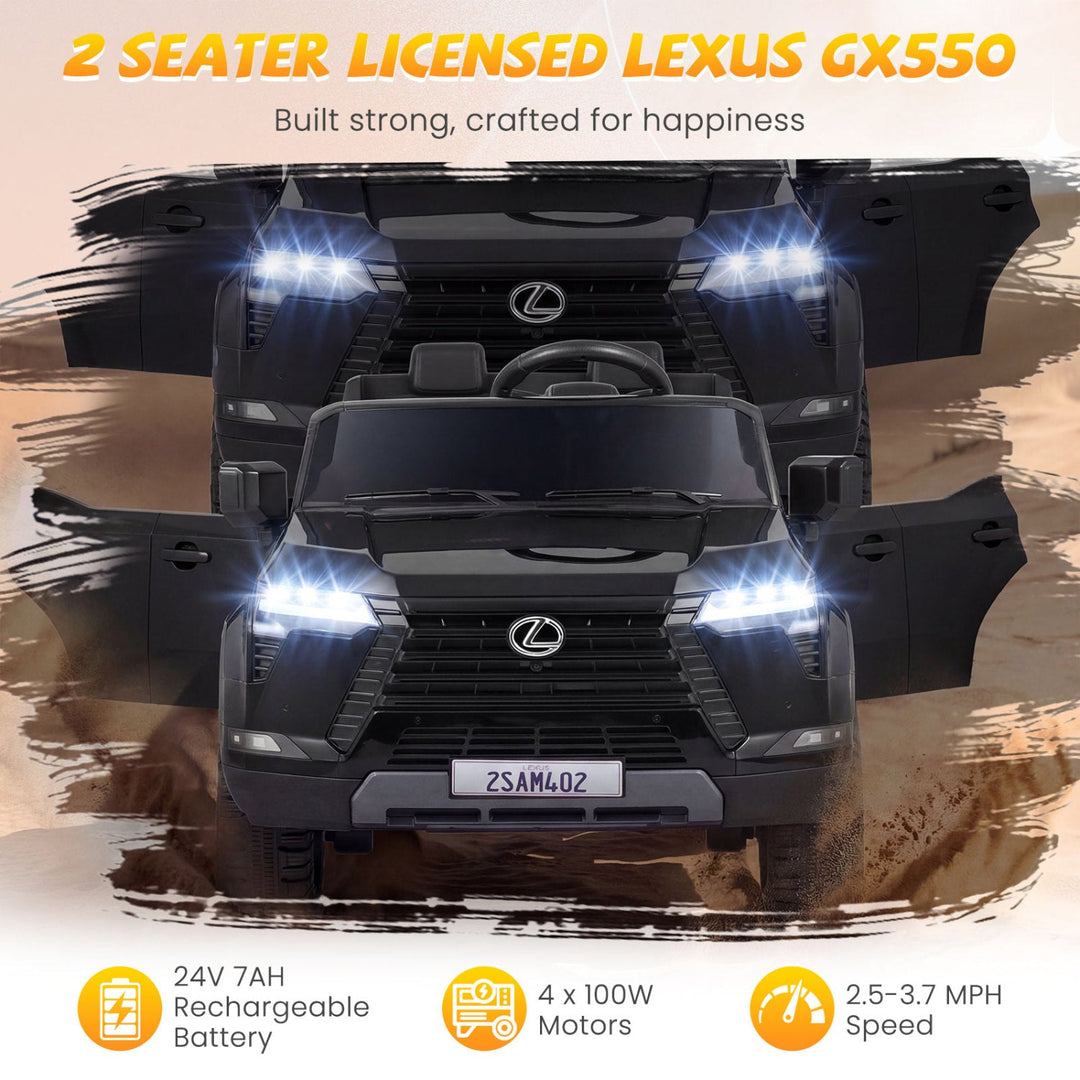 Ride on Car 24V 4WD Licensed LEXUS GX550 Electric Vehicle with Remote for Boys Girls Aged 3+