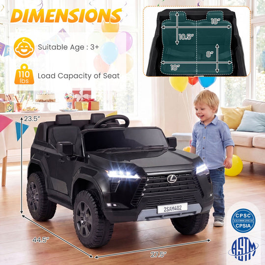 Ride on Car 24V 4WD Licensed LEXUS GX550 Electric Vehicle with Remote for Boys Girls Aged 3+