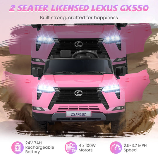 Ride on Car 24V 4WD Licensed LEXUS GX550 Electric Vehicle with Remote for Boys Girls Aged 3+