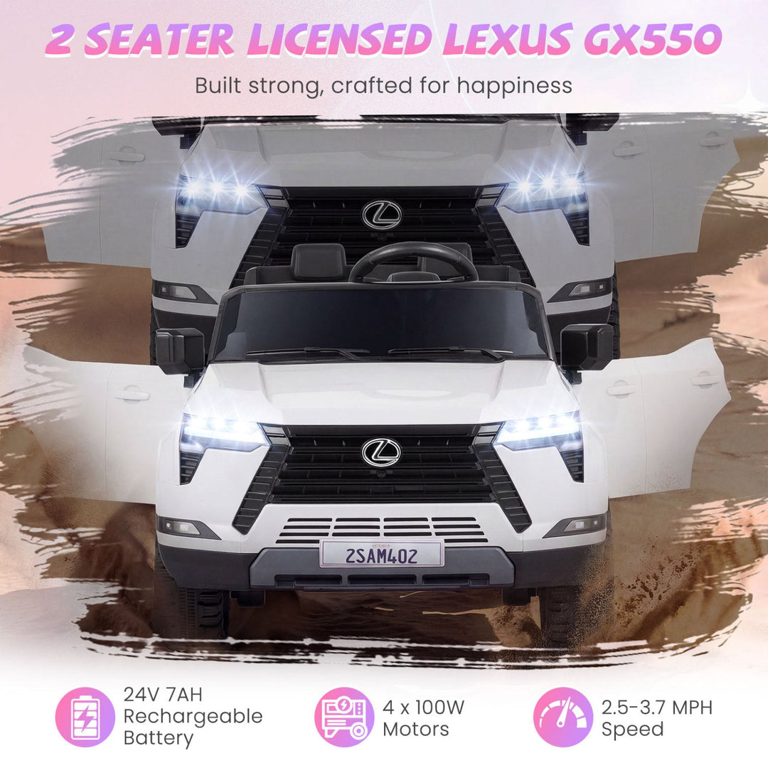 Ride on Car 24V 4WD Licensed LEXUS GX550 Electric Vehicle with Remote for Boys Girls Aged 3+