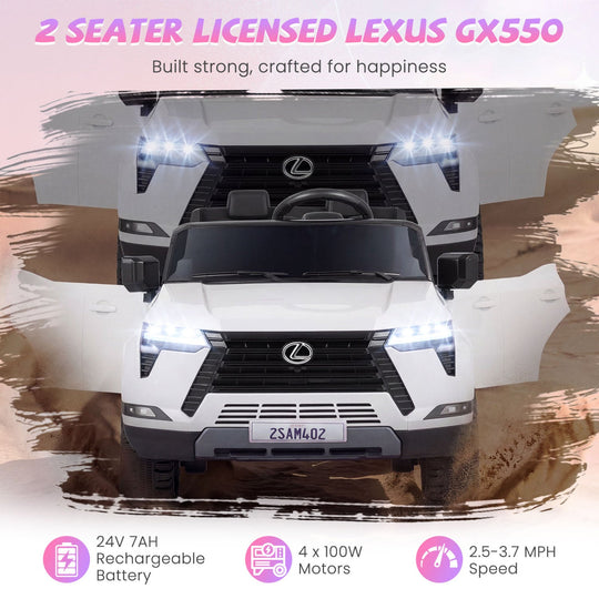 Ride on Car 24V 4WD Licensed LEXUS GX550 Electric Vehicle with Remote for Boys Girls Aged 3+