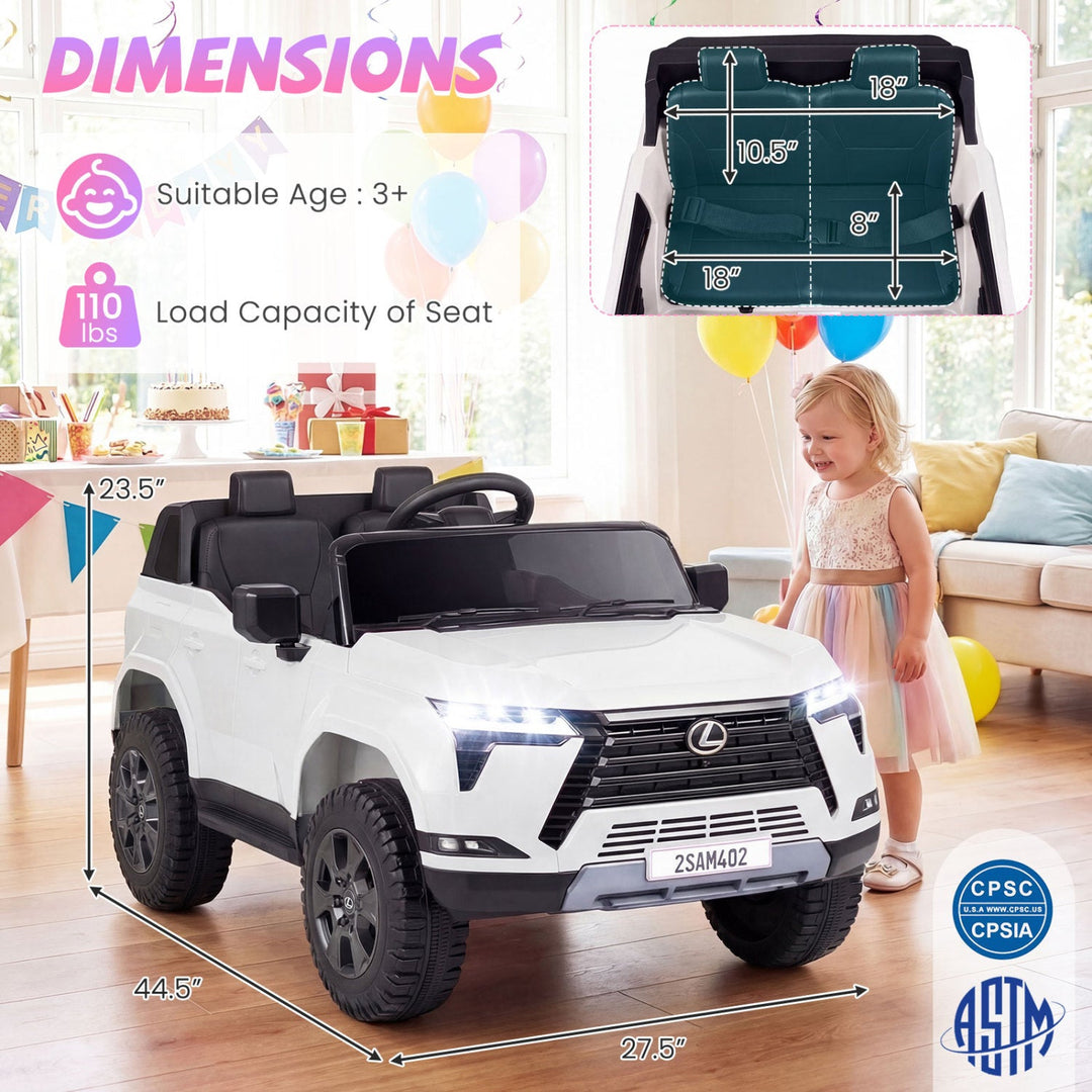 Ride on Car 24V 4WD Licensed LEXUS GX550 Electric Vehicle with Remote for Boys Girls Aged 3+