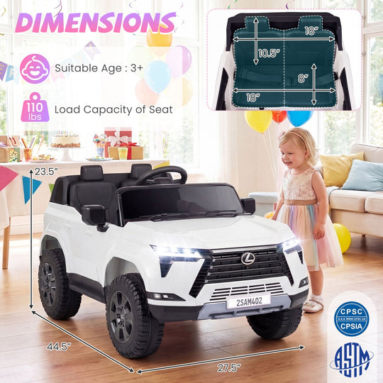 Ride on Car 24V 4WD Licensed LEXUS GX550 Electric Vehicle with Remote for Boys Girls Aged 3+