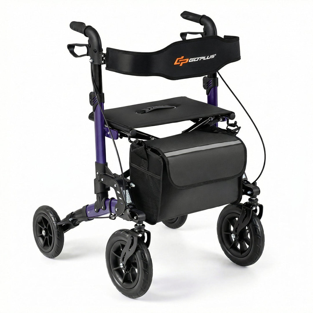 Rollator Walker for Seniors Folding Rolling Walker with Seat