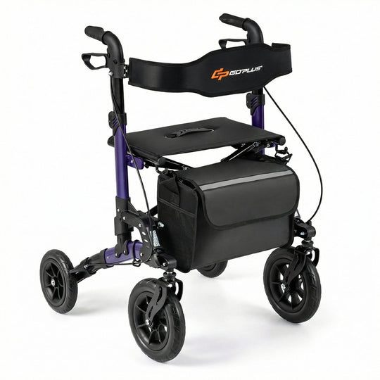 Rollator Walker for Seniors Folding Rolling Walker with Seat