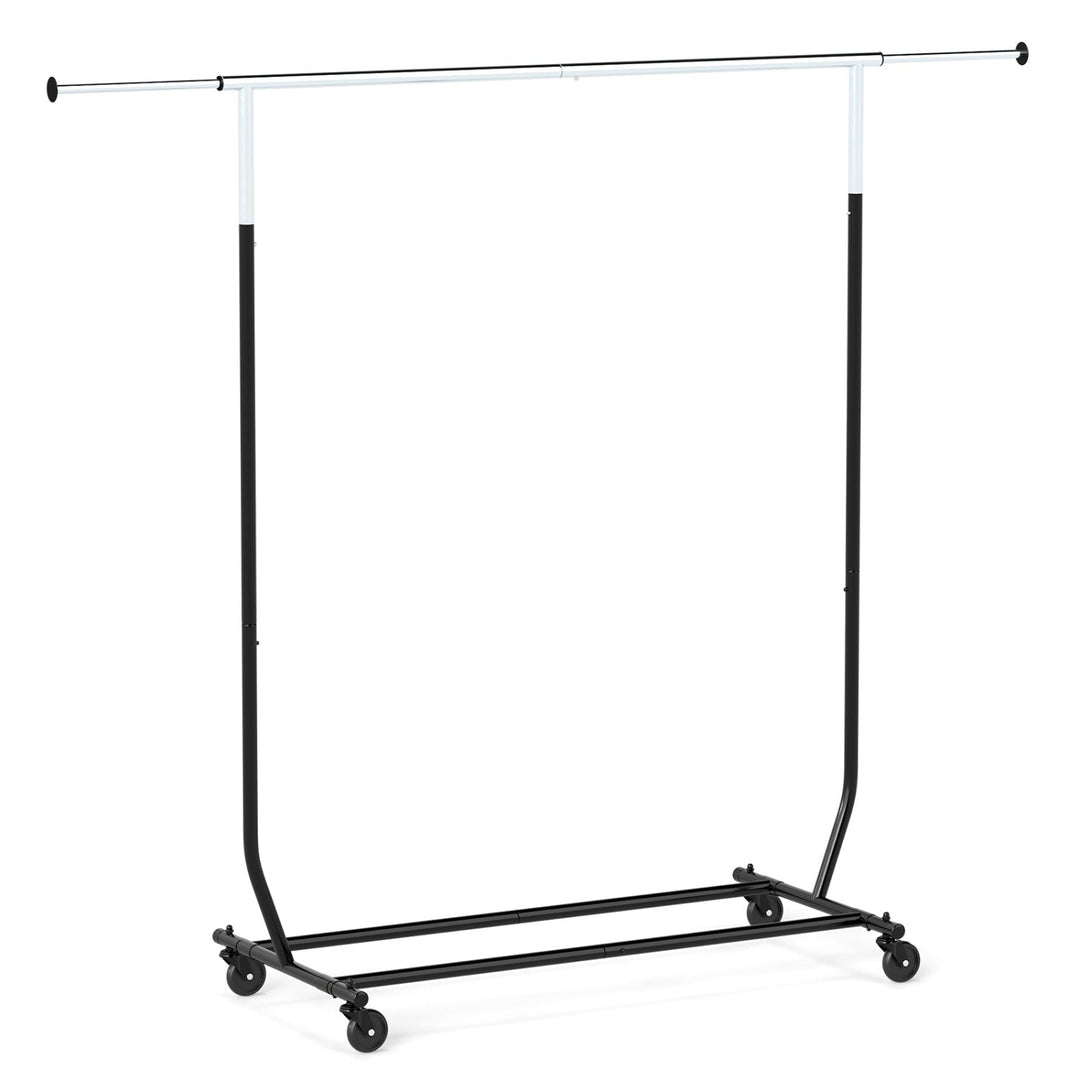 Rolling Clothes Rack Extendable Garment Stand for Hanging Clothes