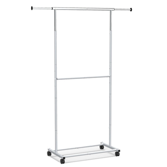 Rolling Clothes Rack Double
