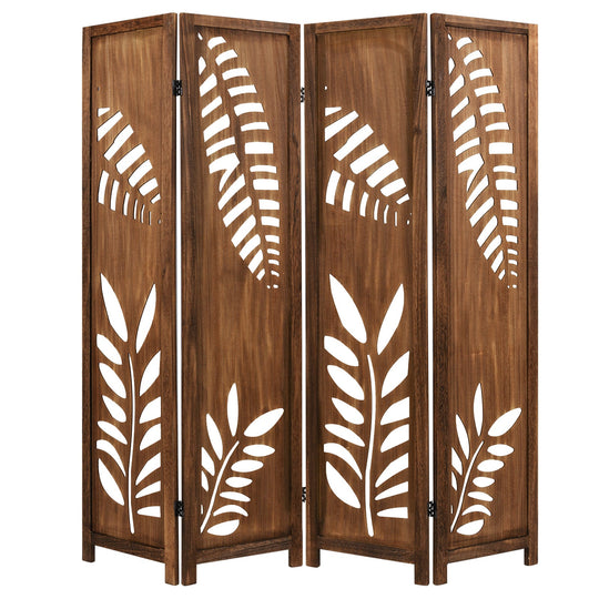 Room Divider 5.6 FT Folding Partition Stand with Double Action Metal Hinges