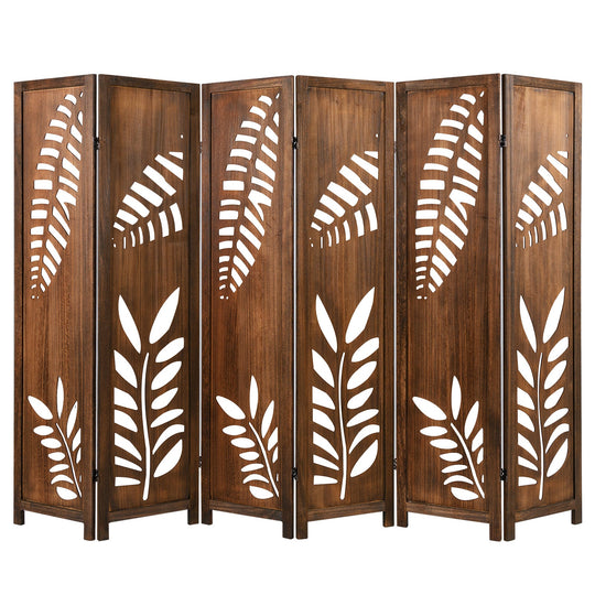 Room Divider 5.6 FT Folding Partition Stand with Double Action Metal Hinges