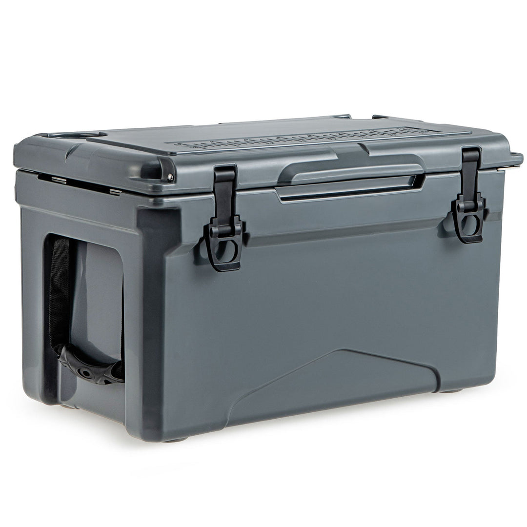 Rotomolded Cooler with Integrated Cup Holders and Bottle Opener