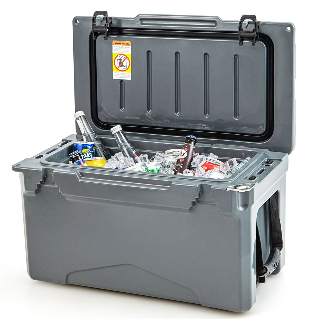 Rotomolded Cooler with Integrated Cup Holders and Bottle Opener
