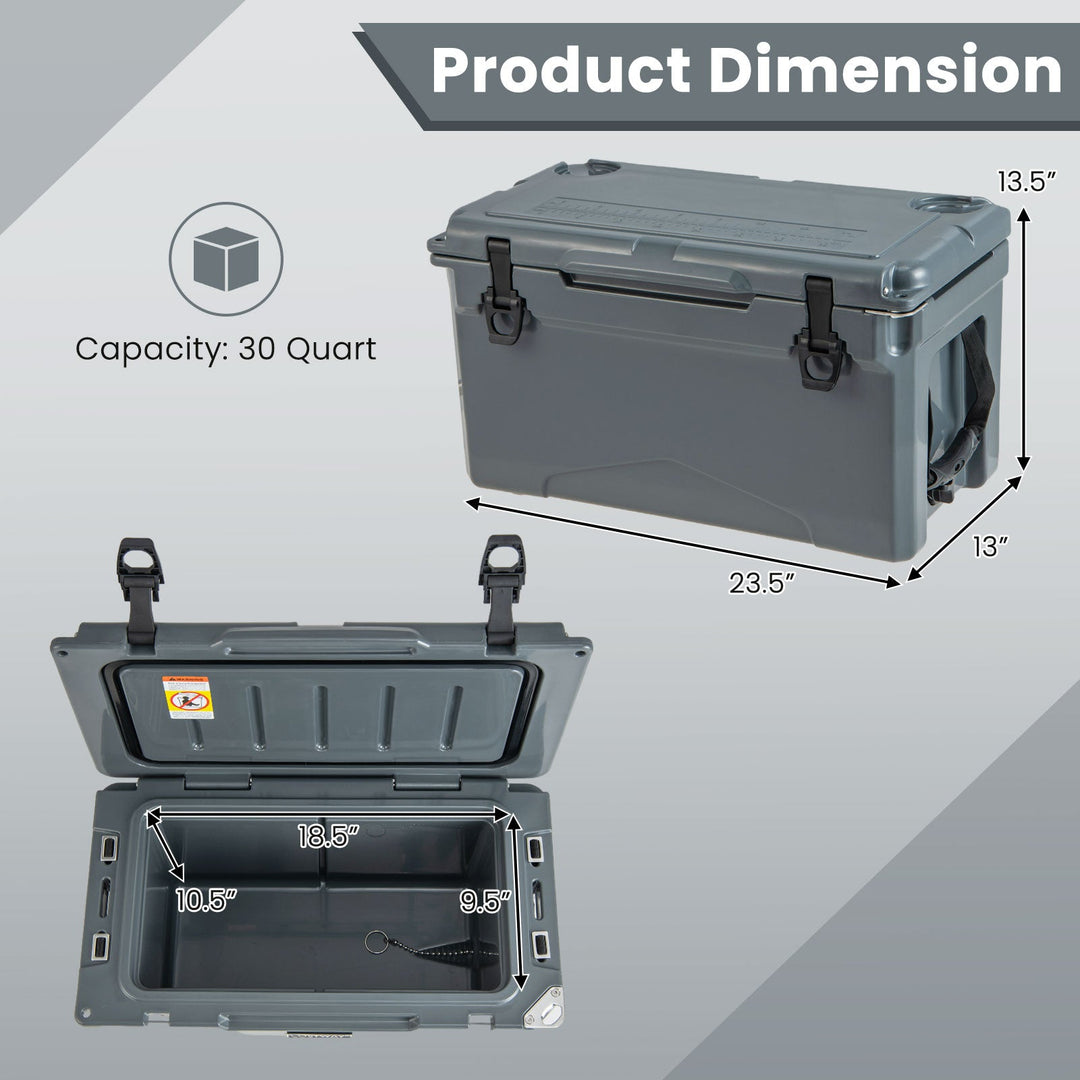 Rotomolded Cooler with Integrated Cup Holders and Bottle Opener