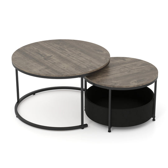Round Coffee Table Set of 2
