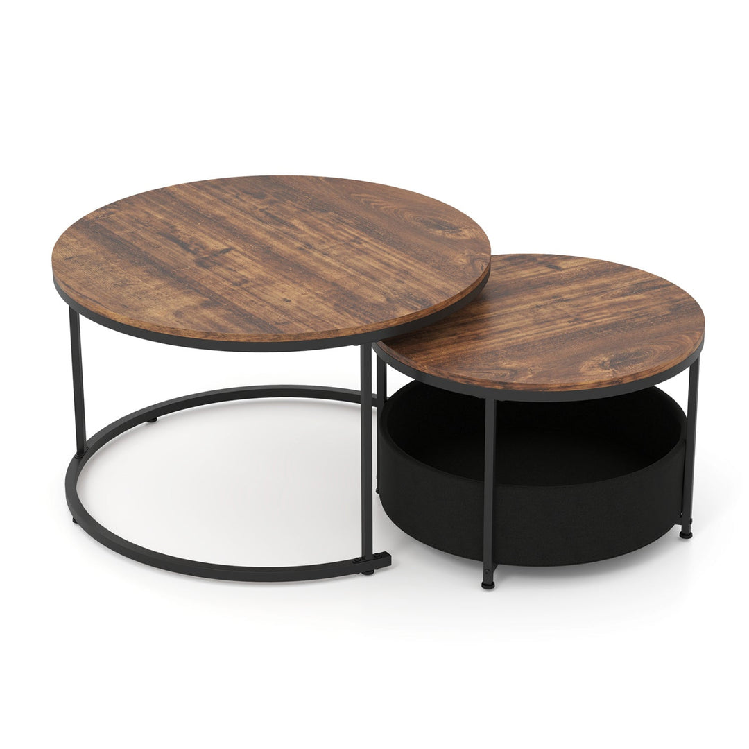 Round Coffee Table Set of 2