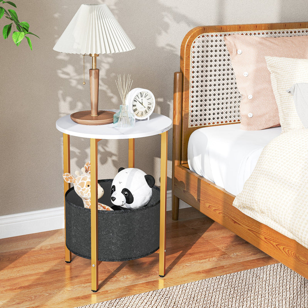 4-Tier Console Table 41 Inches Entryway Table with Storage Shelves