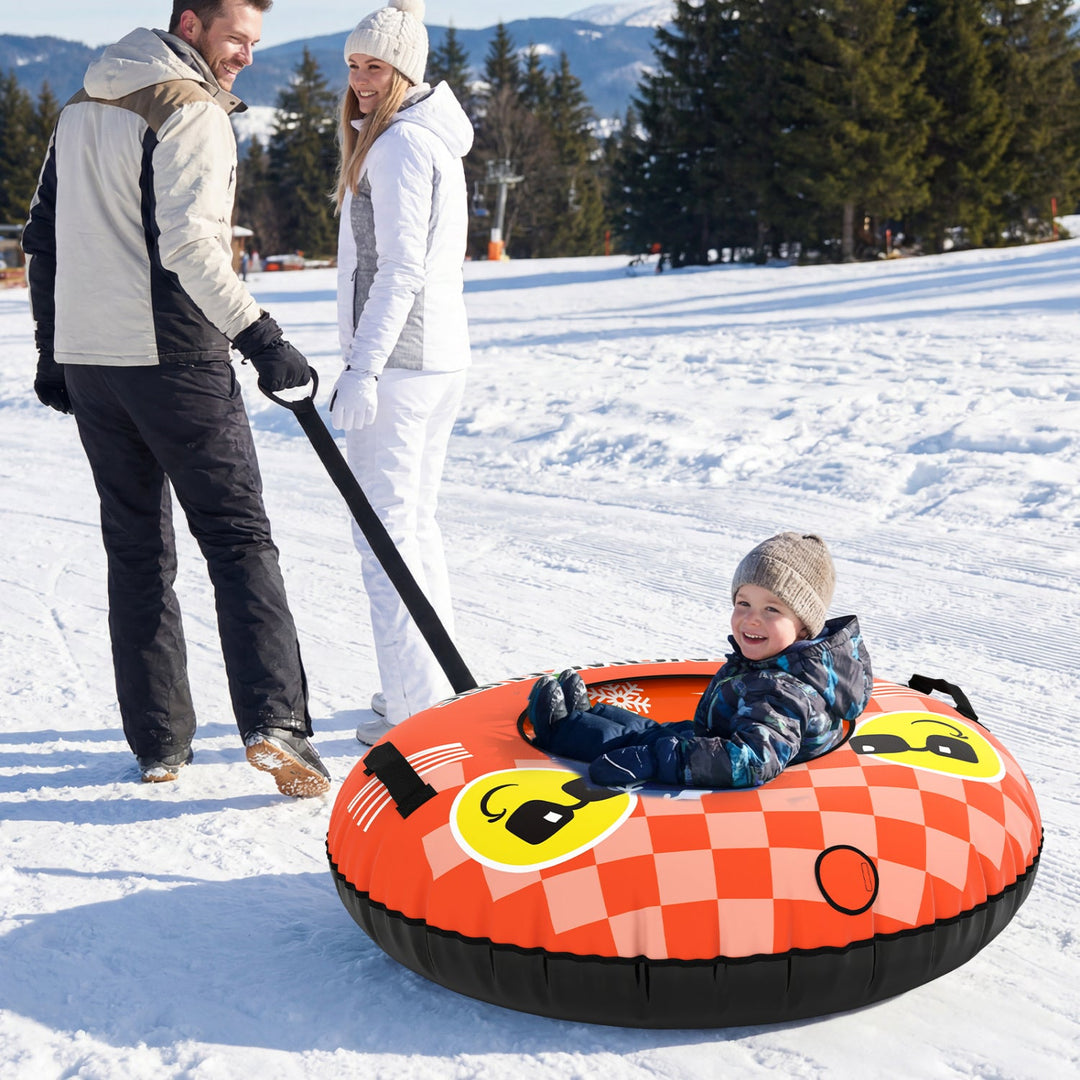 42" Heavy-duty Inflatable Snow Tube with Detachable Tow Strap