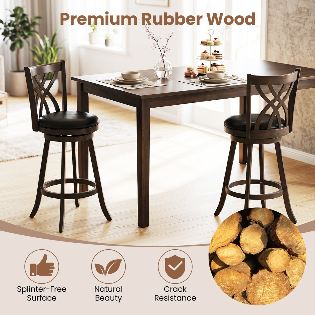 Counter Height Swivel Bar Stools Set of 2 - 29 Inch