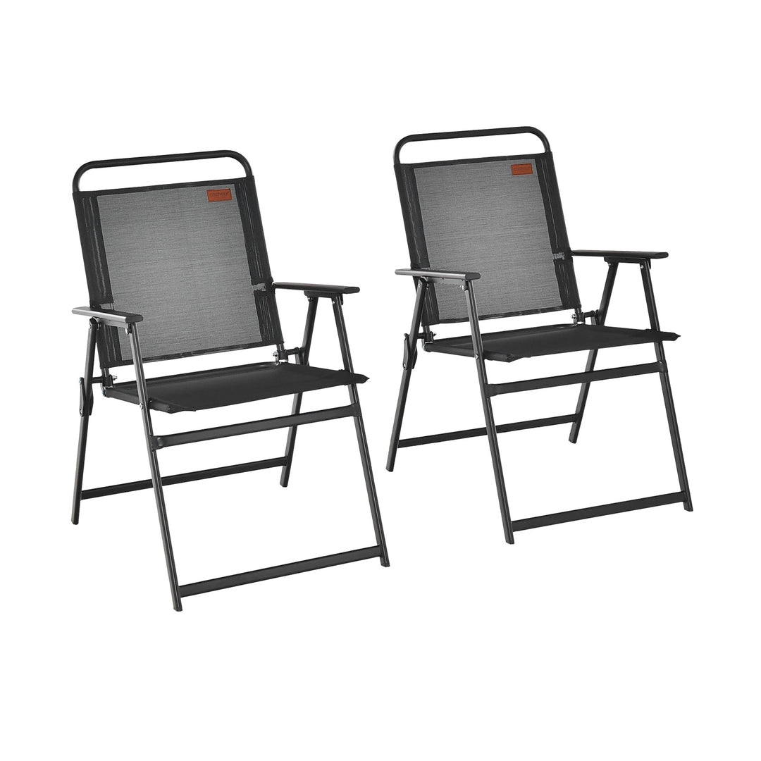Set of 2/4/6 Outdoor Folding Chairs with Breathable Seat