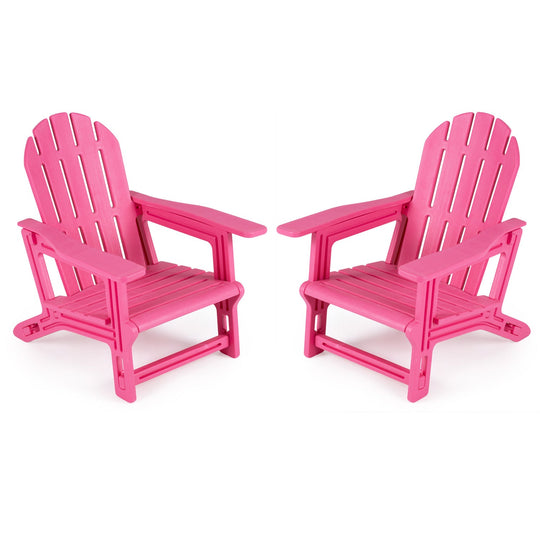 Kids Adirondack Chairs Set of 2 - All-Weather HDPE Outdoor