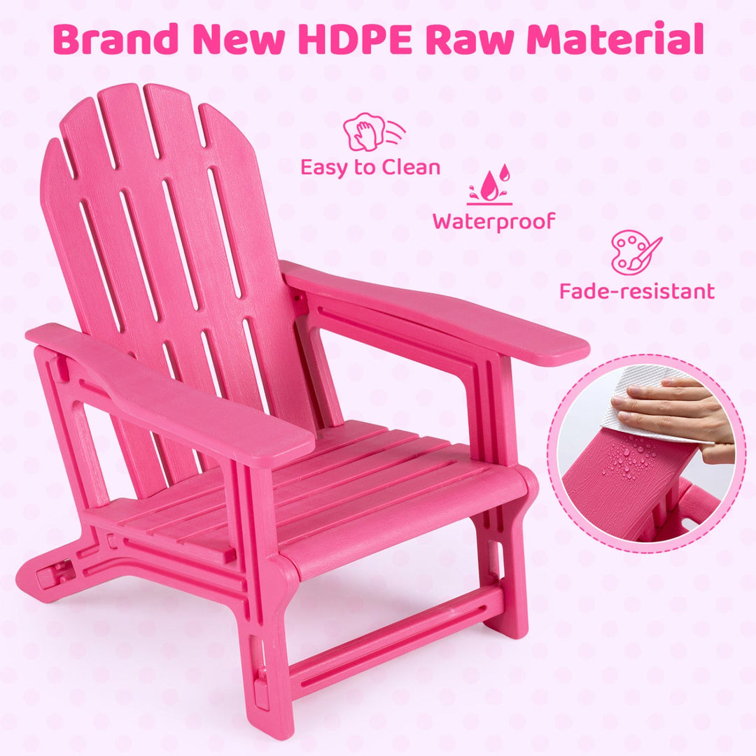 Kids Adirondack Chairs Set of 2 - All-Weather HDPE Outdoor