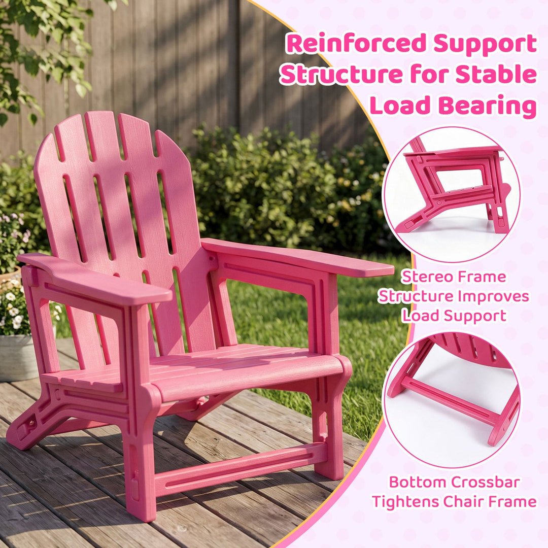 Kids Adirondack Chairs Set of 2 - All-Weather HDPE Outdoor