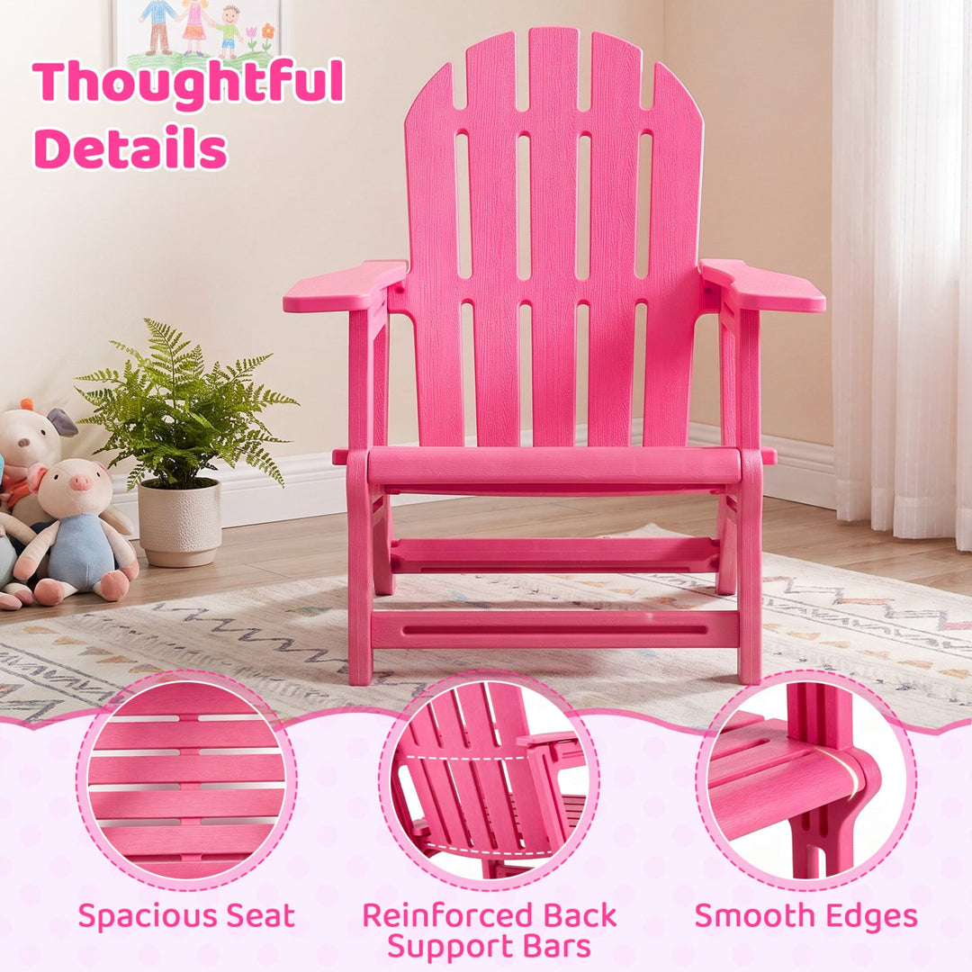 Kids Adirondack Chairs Set of 2 - All-Weather HDPE Outdoor