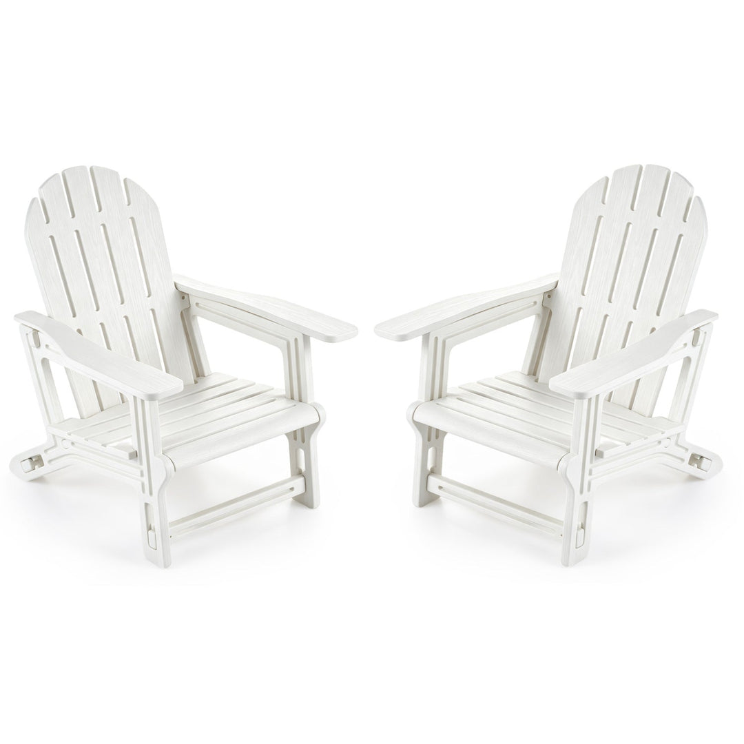 Kids Adirondack Chairs Set of 2 - All-Weather HDPE Outdoor