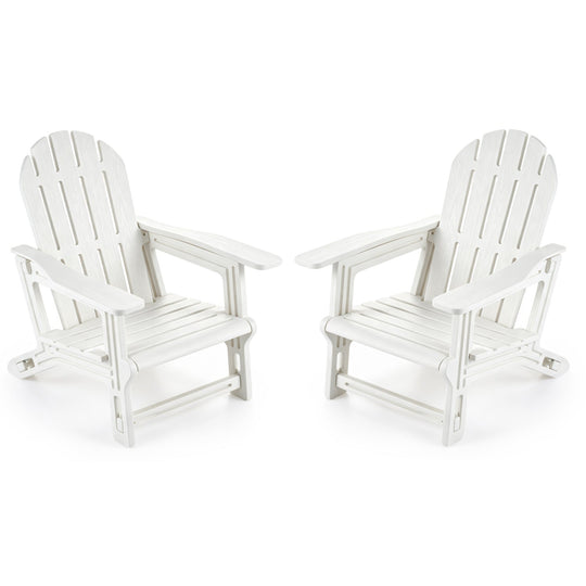 Kids Adirondack Chairs Set of 2 - All-Weather HDPE Outdoor
