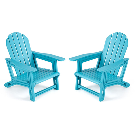 Kids Adirondack Chairs Set of 2 - All-Weather HDPE Outdoor