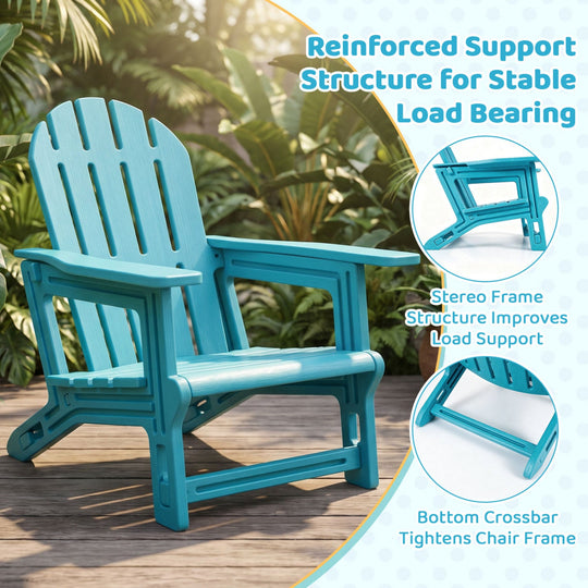 Kids Adirondack Chairs Set of 2 - All-Weather HDPE Outdoor