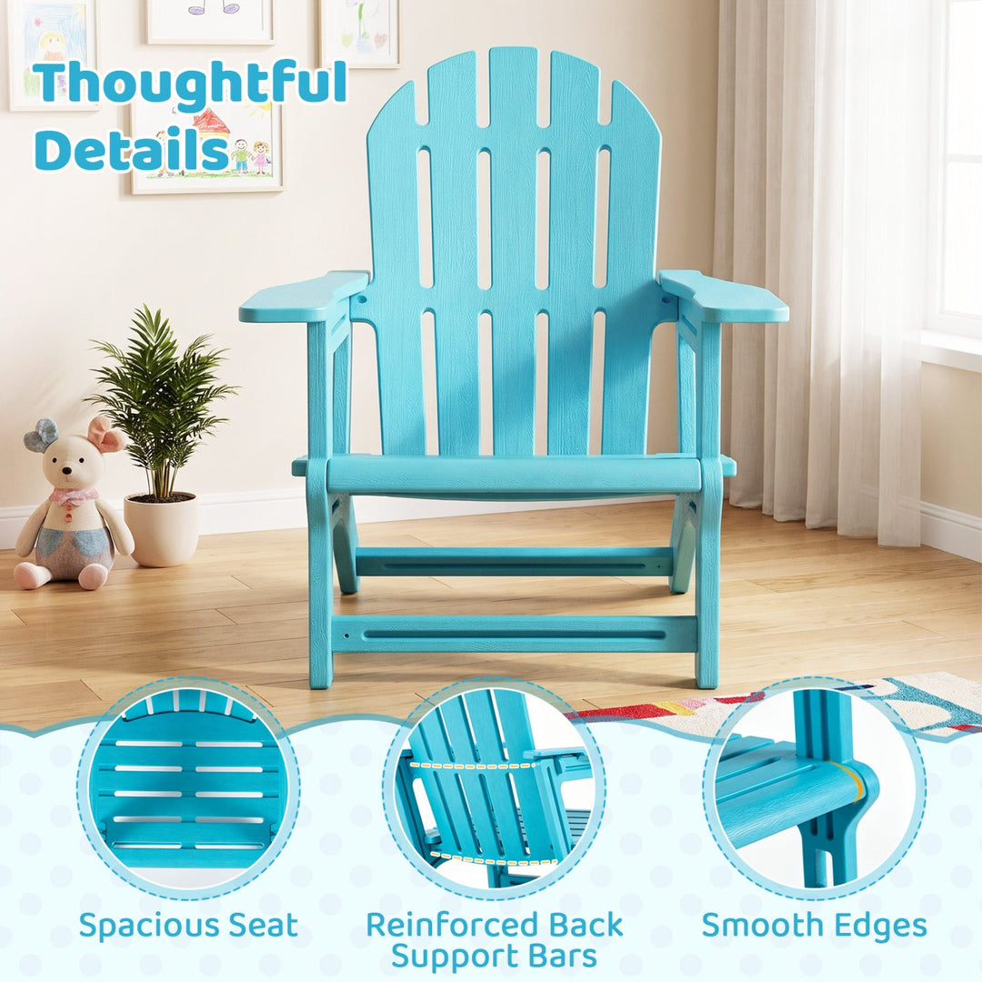 Kids Adirondack Chairs Set of 2 - All-Weather HDPE Outdoor