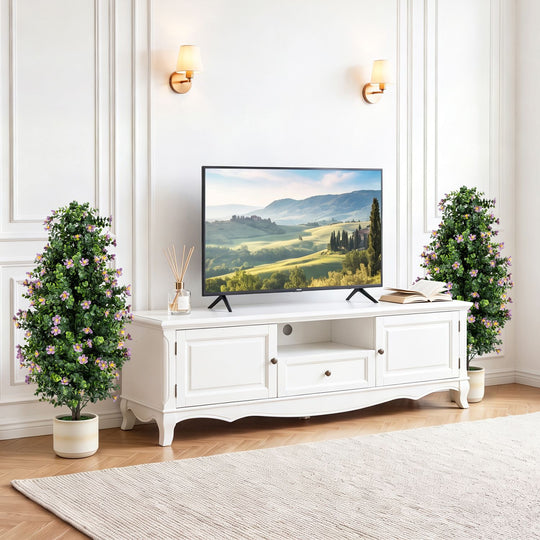 Set of 2 Artificial Topiary Trees 3 FT Fake Bushes Sun-Resistant