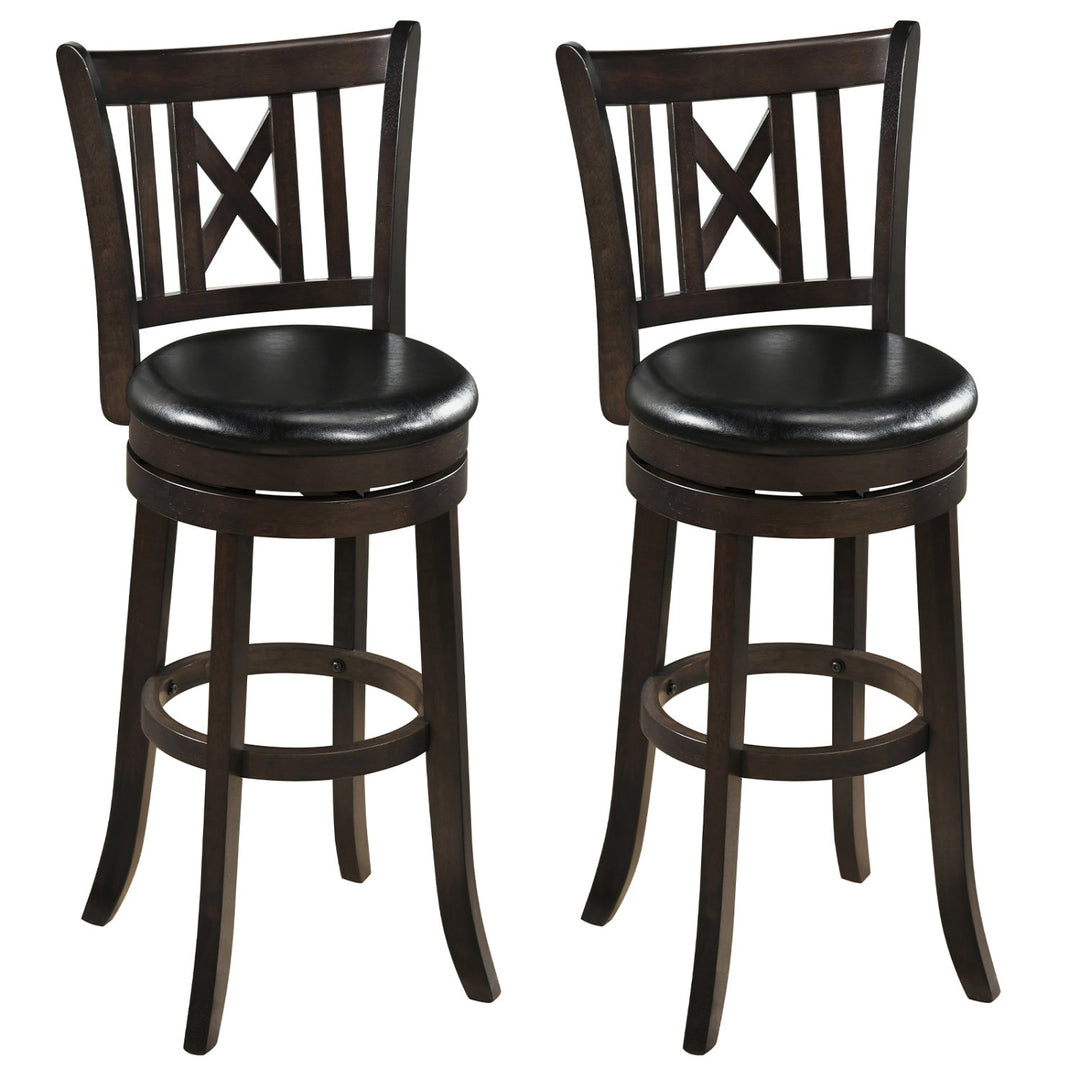 Swivel Bar Stools Set of 2 with Backrest - 30 Inch