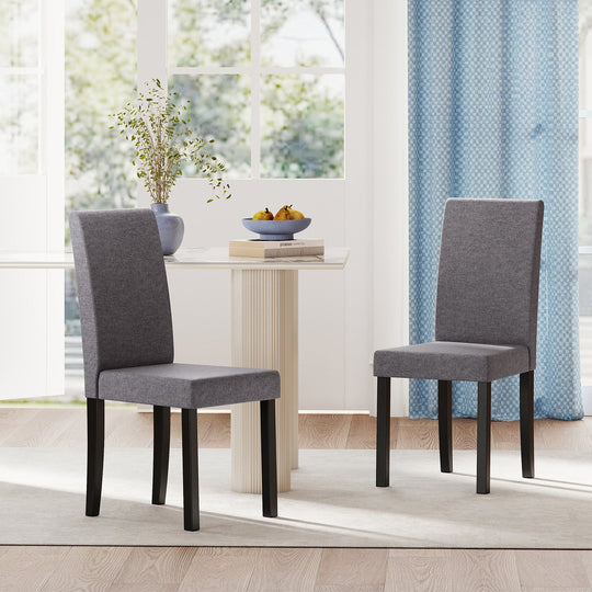 Set of 2 Dining Chair Mid-Century Modern Fabric Upholstered Parson Chairs