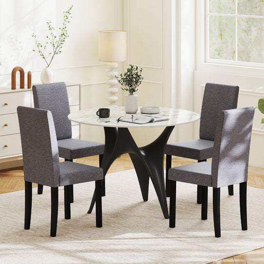 Set of 2 Dining Chair Mid-Century Modern Fabric Upholstered Parson Chairs