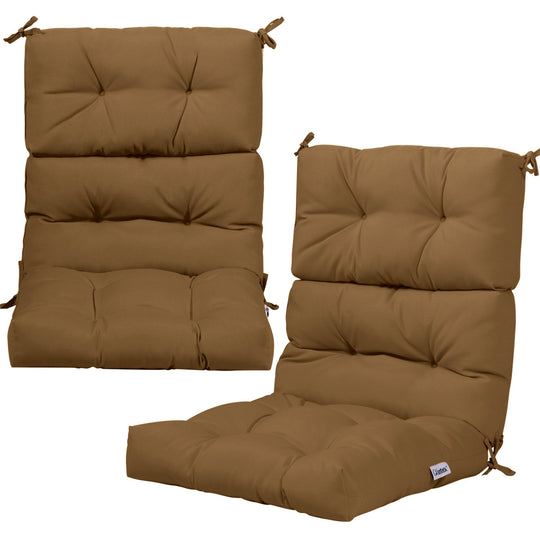 High Back Chair Cushion Set with Adjustable Height (2-Pack)
