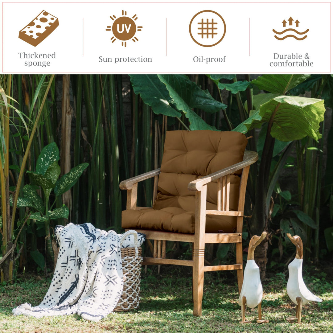 High Back Chair Cushion Set with Adjustable Height (2-Pack)