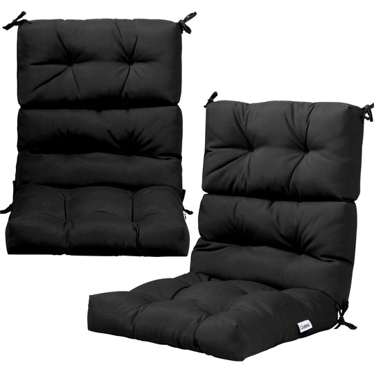 High Back Chair Cushion Set with Adjustable Height (2-Pack)