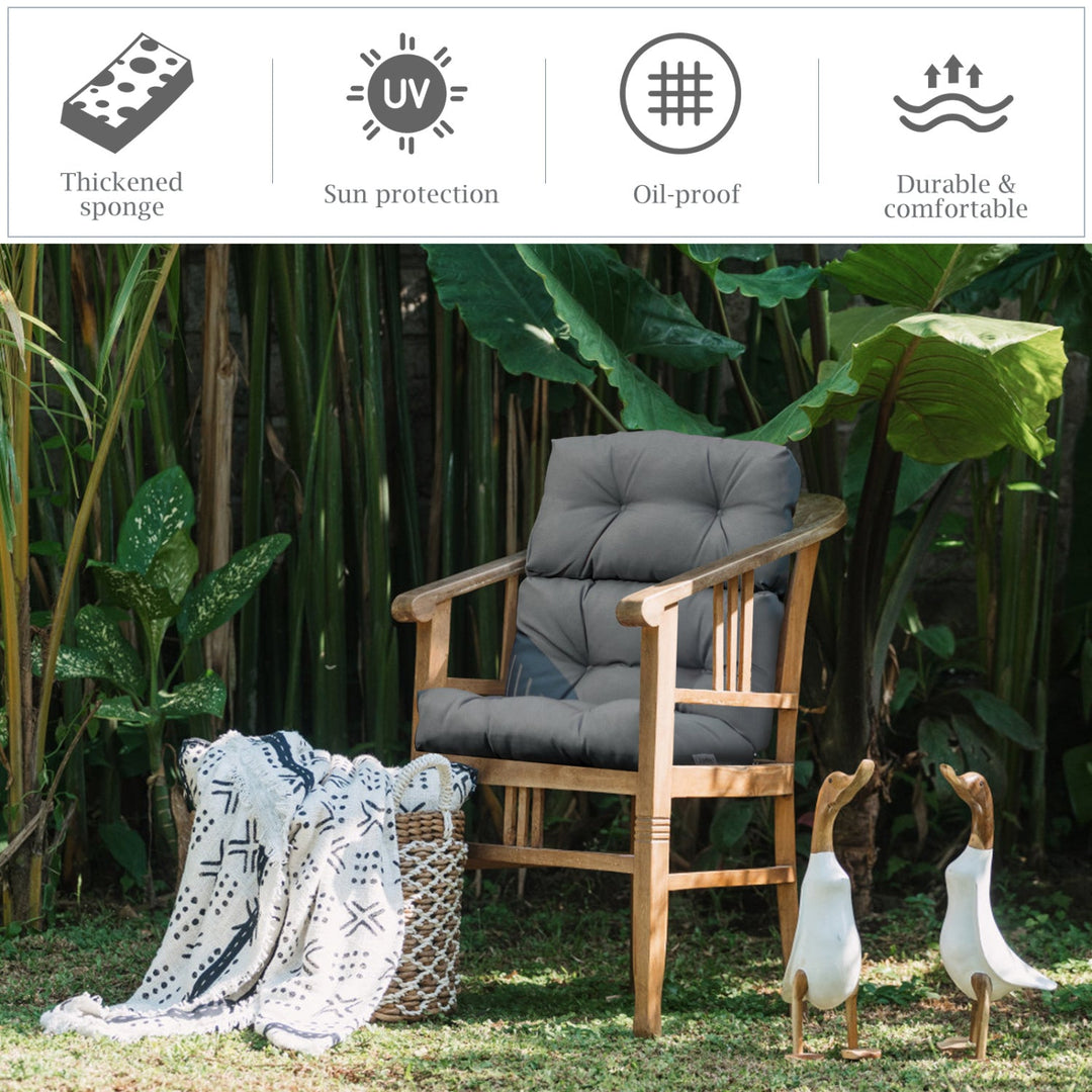 High Back Chair Cushion Set with Adjustable Height (2-Pack)