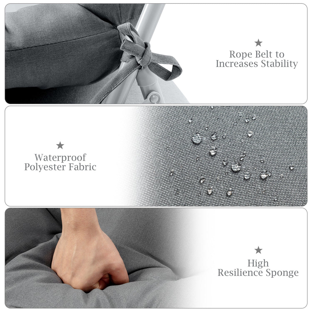 High Back Chair Cushion Set with Adjustable Height (2-Pack)