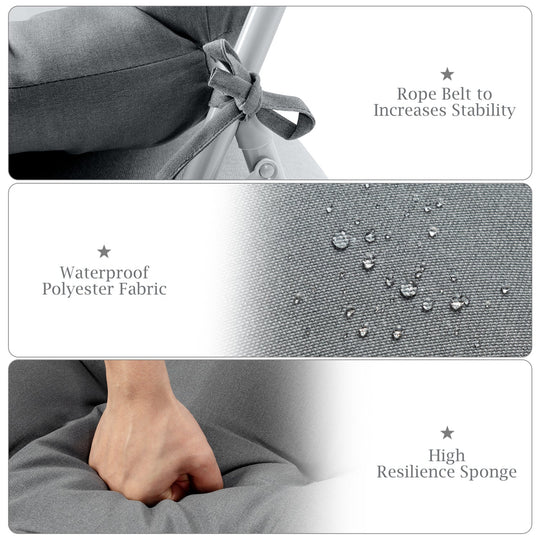 High Back Chair Cushion Set with Adjustable Height (2-Pack)